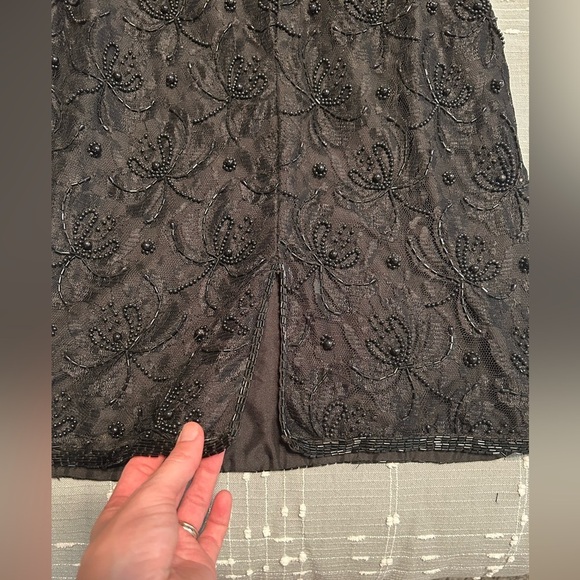 VTG Laurence Kazar black beaded dress - Picture 12 of 16